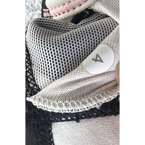 Lululemon Flow Y Bra IV White Black Pink Mesh Size 4 - Picture 4 of 4